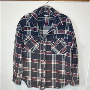 Ecoté. US size medium/large. Plaid Button-Up Shirt Jacket